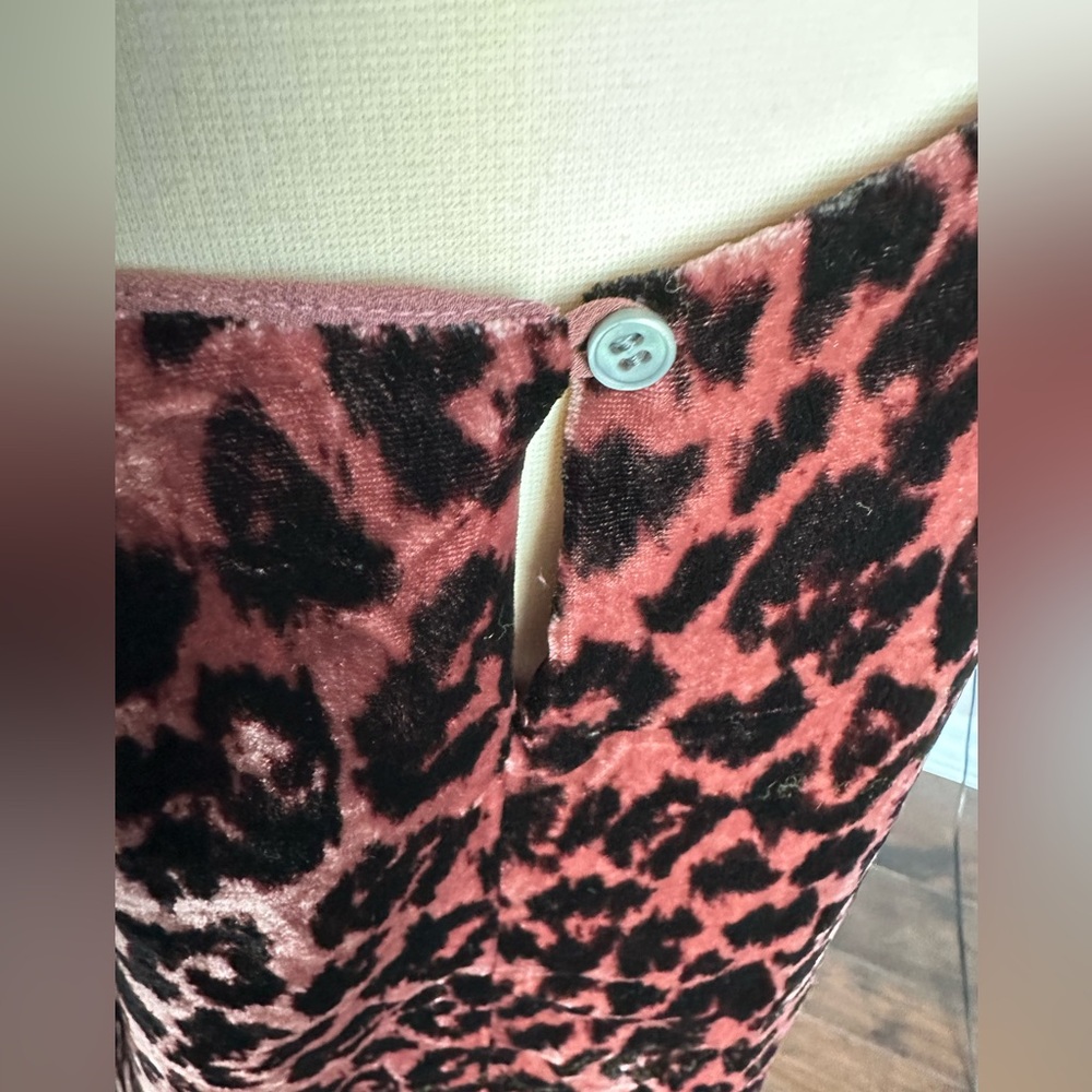 J. Crew Velvet Tank Blouse Holidays Office Party Always Rose Leopard Womens 14 - Picture 6 of 12